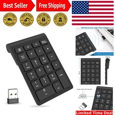 Wireless 22-Key Numeric Keypad for Effortless Data Entry - Portable & Ergonomic picture