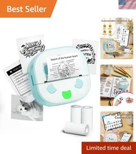 Compact Mini Bluetooth Sticker Printer for Kids - Inkless Thermal Maker picture