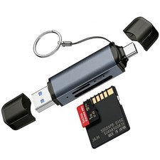 SD Card Reader, USB C to SD Micro SD Card Memory Card Adapter Dual Slot Compatib picture