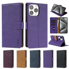 Luxury Leather Card Wallet Cover Case For 11 12 13 14 15 16 Pro Max 7 8 16E XR picture