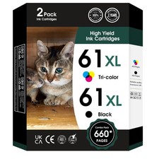 61XL 61 XL Ink Cartridges High Yield Replacement for HP Ink 61 61 XL 61XL for picture