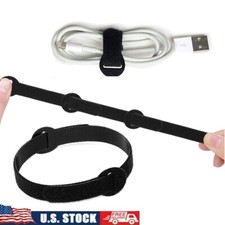 Reusable Cable Ties 50 Pack 6 Inch Adjustable Hook Loop Cord Organizer Straps US picture