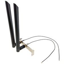 PC WiFi BT Wireless Antenna M.2 Extension Cable ATX Rear Bracket Panel RP-SMA picture