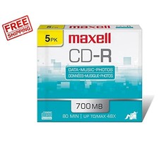 Versatile 5 Pack Slim Jewel 700MB CD-R Discs - Perfect for Archiving Audio Files picture