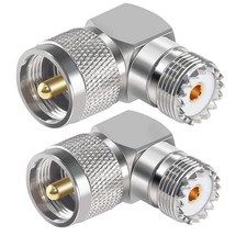 UHF PL259 Right Angle Coax Adapter 90 Degree SO239 Male to Female PL259 Adapter picture