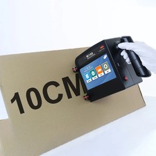 M100 handheld inkjet printer prints large format text, batch numbers, and patter picture