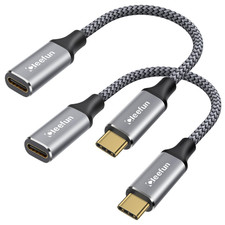 Short USB-C Extension Cable (1Ft, 2-Pack), USB-C Male to Female, 10Gbps Data & 4 picture