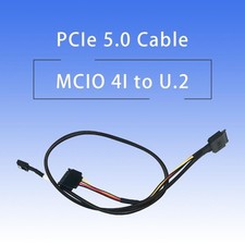 PCIe5.0 High Speed SAS MCIO 4i to U.2 NVMe (SFF-8639) Cable Length =700mm picture