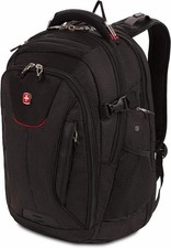 SwissGear commander USB ScanSmart Laptop Backpack black travel tech red dot tsa picture