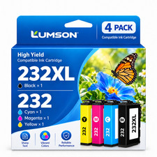4-pk 232XL Ink Cartridges Replacement for WF-2930 WF-2950 XP-4200 XP-4205 picture