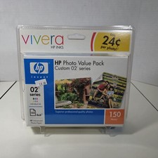 Vivera HP 02 Photo Ink Value Pack 6 Cartridges + 150 4X6 Paper Exp. Dec 2006 picture
