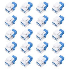 20 PCS LC/UPC Duplex Single Mode Fiber Optic Keystone Jack Patch Panel picture