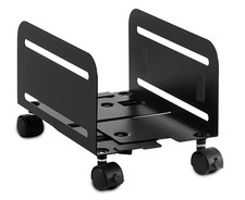 Mount-It Computer Tower Stand, Adjustable Heavy-Duty Steel PC Stand, Black picture