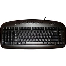 A4Tech Left Handed Ergonomic Wired Keyboard - Black picture
