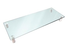 Monoprice - 16356 - Large Multimedia Desktop Monitor Stand_ Clear Glass picture