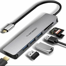 Thanbao USB C Hub Multiport Adapter 7 in 1 Portable Aluminum with 4K HDMI. picture