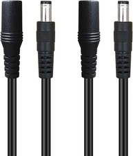 Heavy Duty 3ft DC Extension Power Cord - 2 Pack, 5.5mm x 2.1mm Universal Fit picture