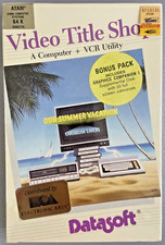 Atari 64K - Video Title Shop Computer VCR Utility Datasoft 1987 Big Box NOS picture