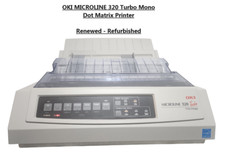 Oki MICROLINE 320 Turbo Mono Dot Matrix Printer - REBUILT - WORKS WELL picture