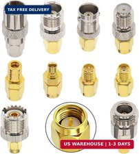 SMA Adapter Kit 10PCS,SMA Male to UHF, BNC, RPSMA, TV, MCX, F-Type, N, TNC, SMB, picture