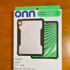 ONN Slim Rugged Tablet Case for iPad 11 (A16)/10.9 (10th) Drop 6ft Black picture