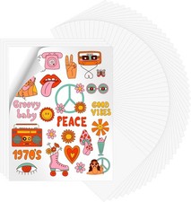Glossy White Printable Vinyl Sticker Paper 20-100 Pack for Inkjet Printer 8.5x11 picture