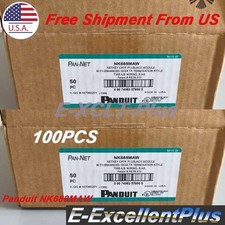 100PCS For Panduit NetKey NK688MAW Cat6 Keystone Jack Blue Module  picture