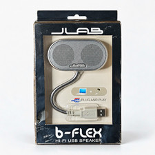 JLab b-Flex Hi-Fi USB Speaker Laptop Portable Flexible Silver Open Box New  picture