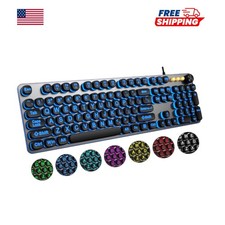 Large Print Backlit Keyboard Wired USB Lighted Computer Keyboards with 7 Color B picture