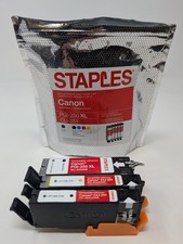 Staples Inkjet Cart (Compatible Canon) PGI-250XL Black & CLI-251 B/C/M/Y 3/PK picture