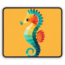 Colorful Seahorse Gaming Mouse Pad | Ocean Sea Creature Desk Mat picture