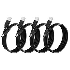4Pcs USB to DC Power Cable 5.5x2.5mm, 5V 3A for LED Lights, 0.5 M/2Ft, Black picture