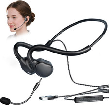 USB Headset with Mic for Call Center & Office Use - Open Ear Headphones for All- picture