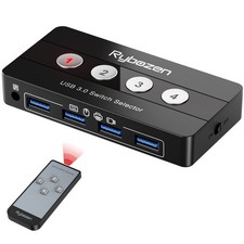USB 3.0 Switch Selector, 4 Port Switch USB Peripheral Switcher Box, 4 picture