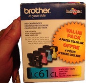 New Brothers LC61CL Ink Cartridges Four Colored Ink New In Box Unused Nice picture