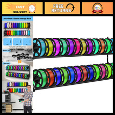 Heavy Duty 3D Printer Filament Storage Rack - Holds 24 Rolls, Wall Shelf for ABS picture