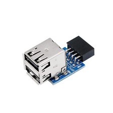 SinLoon 9pin USB 2.0 Female Pin Dual 2 Port Motherboard Header Blue-Dual picture