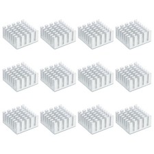 12 Pcs Heatsink 20x20x10mm Aluminum Heat Sink with Thermal Blue Sticker White picture