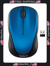 Logitech M317 Wireless Mouse Blue Compact Ambidextrous 2.4 GHz picture