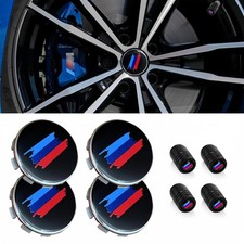 4PCS M 3 Color Wheel Center caps with Same Logo tire Valve caps Cover Original V picture