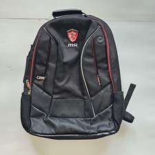 MSI Gaming Laptop School Bag Backpack Red Dragon Logo Travel Padded Large Black picture