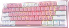 Redragon K617 Fizz 60% Wired RGB Gaming Keyboard, 61 Keys Hot-Swap Pink  picture