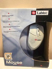 Labtec Wheel Mouse with Light PS/2 Wired Optical Silver Scroll Wheel LED picture