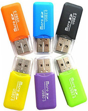 6 Pack Micro SD Card Reader SDXC TF USB 2.0 T-Flash Microsd Transflash picture