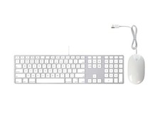 Apple Wired USB Mighty Mouse + Keyboard Bundle White A1152 + A1243 picture