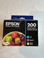 EPSON 200 Color Ink Cyan Magenta Yellow Trio Durabrite Genuine Authentic picture