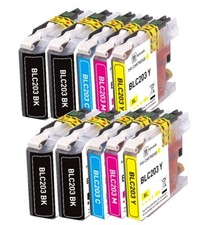 10PK XL Replacement Ink Set fits Brother LC203 MFC-J5620DW MFC-J480DW MFC-J485DW picture
