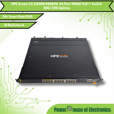 HPE Aruba CX 6300M R8S89A 24-Port 10GbE PoE++ Switch 50G/25G Uplinks picture