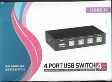 USB2.0 4 PORT USB SWITCH 4X1 MANUAL USB SWITCH NIB picture