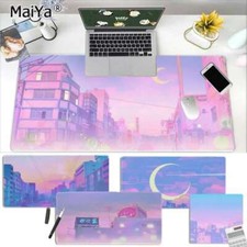 Magical Girl Vaporwave Style Oversized Mouse Mat Moon Anime Manga Mousepad picture
